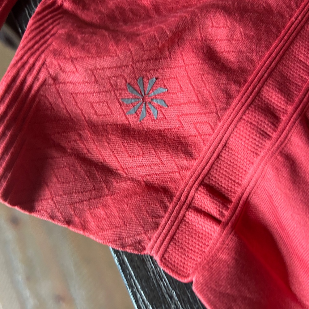 Athleta Orange Funnel Neck Hoodie Women's Size S - Picture 3 of 8